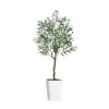 Artificial Olive Tree 5FT with Pot and Moss, Artificial Plants for Home Office Decor