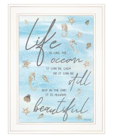 "Life is Like" by Cindy Jacobs, Ready to Hang Framed Print, White Frame