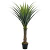 Artificial Plant Yucca Tree with Pot Green 57.1"