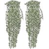 2 pcs Variegated Artificial Ivy Bush 35"