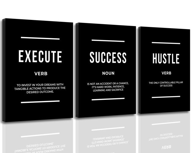 Motivational Wall Art Positive Quote Poster Canvas Painting Execute Success Hustle Inspirational Quotes Wall Art Office Wall Decor Pictures for Home L Motivational Wall Art Positive Quote Poster Canvas Painting Execute Success Hustle Inspirational Quotes Wall Art Office Wall Decor Pictures for Home L