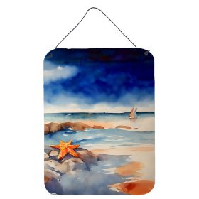 NEW Starfish Wall or Door Hanging Prints Aluminum Metal Sign Kitchen Wall Bar Bathroom Plaque Home Decor Front Door Plaque, 12x16, Multicolor