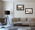 "Winter Reflections Collection" 2-Piece Vignette By John Rossini, Printed Wall Art, Ready To Hang Framed Poster, Black Frame