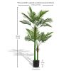 New high-end market indoor leaf FIG simulation 180CM double rod loose tail sunflower 18-leaf pot travelers simulated artificial plants 1pcs/set