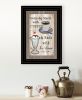 "Everyday Starts with Coffee" By Trendy Decor 4U, Ready to Hang Framed Print, Black Frame