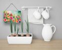 NEW Roses in Watercolor Wall or Door Hanging Prints Aluminum Metal Sign Kitchen Wall Bar Bathroom Plaque Home Decor, 8HX12W, Multicolor