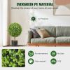 VEVOR 2x Artificial Boxwood Ball Ø40,6cm Garden Deco Boxwood in Flowerpot Ball Artificial Boxwood Ball Artificial Plant made of PE, Wood