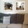 Trendy Decor 4U 2- Piece Vignette Headin' Home, Miller's Creek Bridge White Framed Wall Art for Living Room