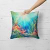 Seaweed Throw Pillow Machine Washable, Indoor Outdoor Decorative Pillow for Couch, Bed or Patio, 18Hx18W