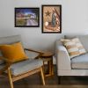 Trendy Decor 4U 2- Piece Vignette Star Spangled Night, God & Country Black Framed Wall Art for Living Room