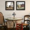 Trendy Decor 4U 2- Piece Vignette The Old Mare, Heading' Home Black Framed Wall Art for Living Room