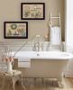 "Bath Time" 2-Piece Vignette By Pam Britton, Ready to Hang Framed Print, Black Frame