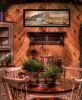 "Sunset on the Farm" by Artisan Lori Deiter , Ready to Hang Framed Print, Black Frame