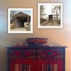 Trendy Decor 4U 2- Piece Vignette Headin' Home, Miller's Creek Bridge White Framed Wall Art for Living Room