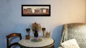 "The Village Proper" By Pam Britton, Printed Wall Art, Ready To Hang Framed Poster, Black Frame