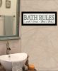 "Bath Rules" By Susie Boyer, Ready to Hang Framed Print, Black Frame