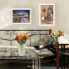 Trendy Decor 4U 2- Piece Vignette Star Spangled Night, God & Country White Framed Wall Art for Living Room