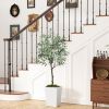 Artificial Olive Tree 5FT with Pot and Moss, Artificial Plants for Home Office Decor