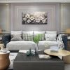 Large Flower Painting Wall Art for Living Room White Flower Picture Wall Decor for Bedroom Gold Leaf Floral Wall Art Prints Framed Artwork for Bathroo
