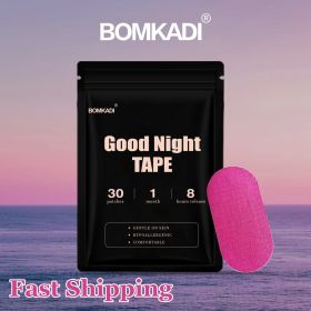 BOMKADl Mouth Tape  30pcs  Pain FreeRemoval Hypoallergenic Latex Free & Gentle OnSkin Medical Grade Adhesive Cotton Tape PurplePink Black Breathable M (Color: Pink)