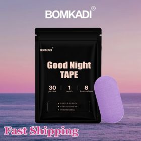 BOMKADl Mouth Tape  30pcs  Pain FreeRemoval Hypoallergenic Latex Free & Gentle OnSkin Medical Grade Adhesive Cotton Tape PurplePink Black Breathable M (Color: Purple)