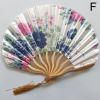 1pc Folding Fan Handheld Fans Chinese Imitation Silk Classical Hanfu Fan Tassel Elegent Female Fan Home Decoration Fan Chinese Fan Hand Folding Fans V