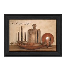 "A Simple Life" by Billy Jacobs, Ready to Hang Framed Print, Black Frame (Color: as Pic)
