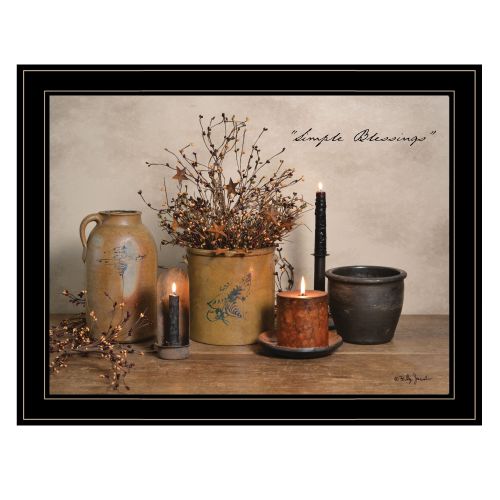 Trendy Decor 4U "Simple Blessings" Framed Wall Art, Modern Home Decor Framed Print for Living Room Trendy Decor 4U "Simple Blessings" Framed Wall Art, Modern Home Decor Framed Print for Living Room