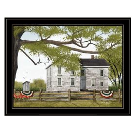 "Sweet Summertime House" by Billy Jacobs, Ready to Hang Framed Print, Black Frame (Color: as Pic)