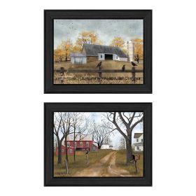 Trendy Decor 4U "Country Roads" Framed Wall Art, Modern Home Decor Framed Print for Living Room, Bedroom & Farmhouse Wall Decoration by Billy Jacobs (Color: as Pic)
