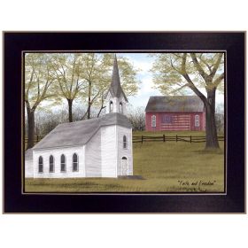 "Faith and Freedom" by Billy Jacobs, Ready to Hang Framed Print, Black Frame (Color: as Pic)