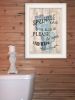 "Bathroom Humor" by Debbie DeWitt, Ready to Hang Framed print, White Frame